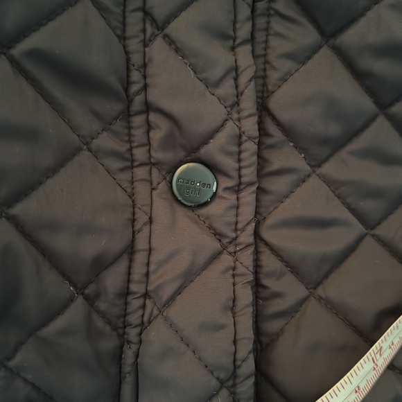 Madden girl quilted fluffy fleece snap up jacket M - Picture 9 of 10